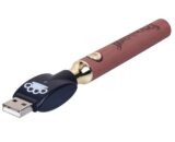 510 Thread Pen Battery 900 mAh + USB Charger [Brass Knuckles