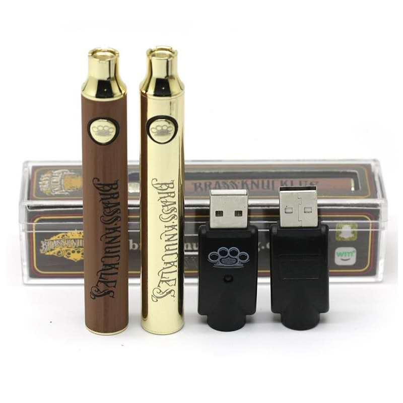 Brass Knuckles Battery 650mah - 900mah [Gold Wooden Stainless