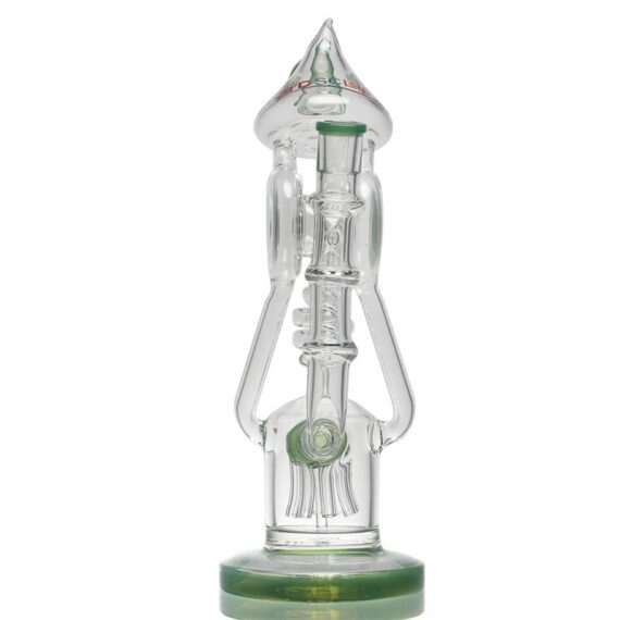 16" Glass Water Pipe/Bong With Perc (Blue/Green) | Hookahs