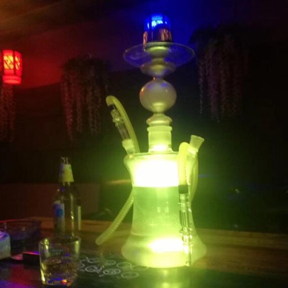 20" Tall Glass Water Pipe Hookah-Narguile W/ Lights