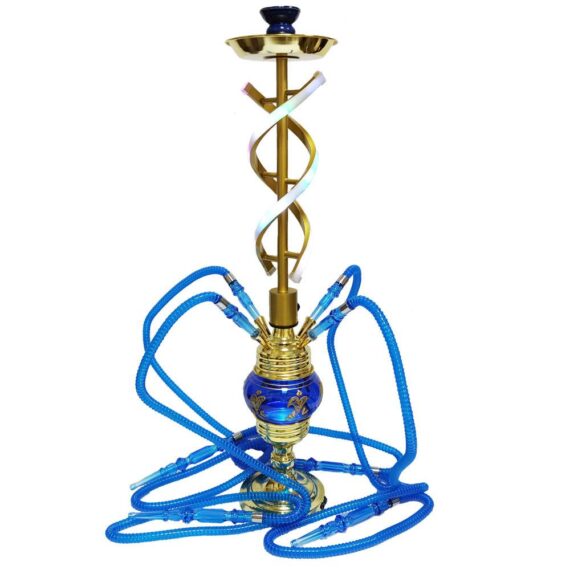 30" Large Glass Water Pipe Hookah-Narguile W/ Lights (Golden Edition)