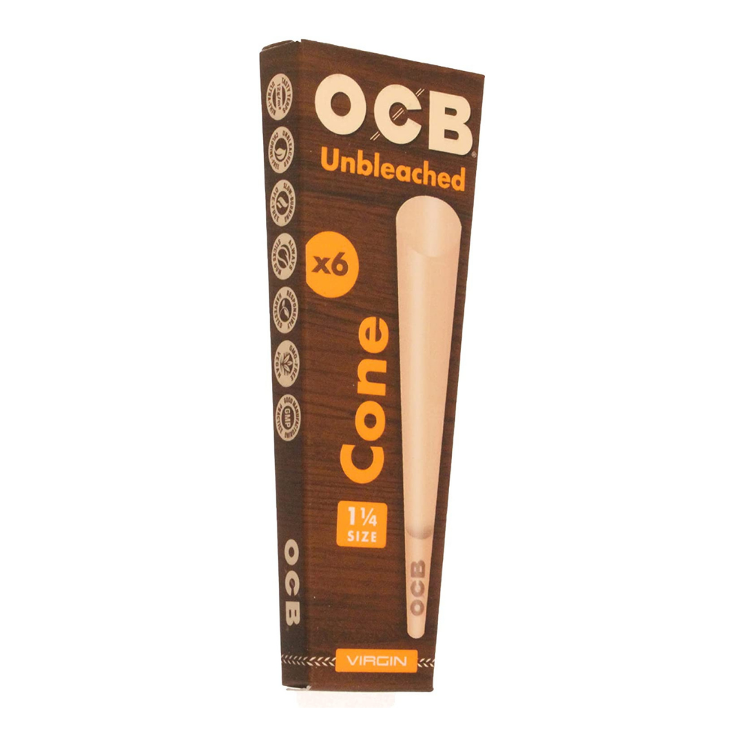 thumbnail image 2 of OCB Virgin 1 1/4 Unbleached Pre-Rolled Cones – 84mm – 50 Count Cone Tower 2 of 4